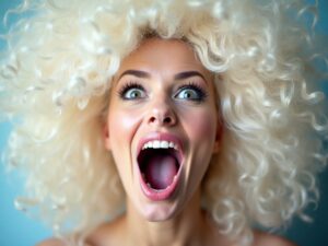 Woman looking very surprised